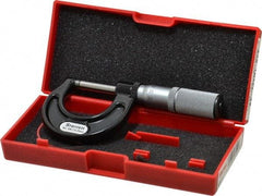 Starrett - 0 to 25mm Range, 0.01mm Graduation, Mechanical Outside Micrometer - Friction Thimble, Accurate to 0.002mm - USA Tool & Supply