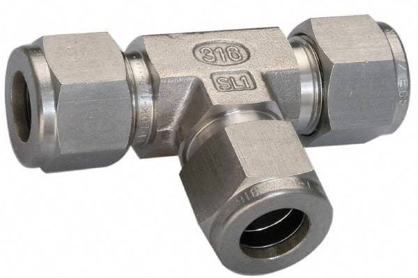 Ham-Let - 3/4" OD, Grade 316Stainless Steel Union Tee - Comp x Comp x Comp Ends - USA Tool & Supply
