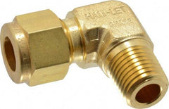 Ham-Let - 3/8" OD, Brass Male Elbow - Comp x MNPT Ends - USA Tool & Supply