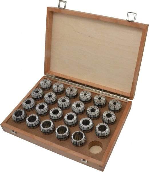 Parlec - 23 Piece, 4mm to 26mm Capacity, ER Collet Set - Increments of 1mm, Series ER40 - Exact Industrial Supply