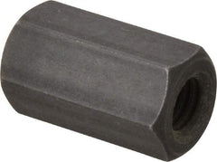 Gibraltar - M8x1.25 Thread, 24mm OAL Steel Standard Coupling Nut - Black Phosphate Coated, 13mm Width Across Flats, 15mm Width Across Points - USA Tool & Supply