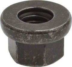 Gibraltar - M6, 14mm Flange Diam, 9mm High, 10mm Across Flats, Flange Nut - Grade 10 Steel, Black Phosphate Finish, 3" Flange Height, DIN 6331 - USA Tool & Supply