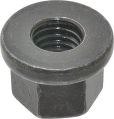 Gibraltar - M10, 22mm Flange Diam, 15mm High, 16mm Across Flats, Flange Nut - Grade 10 Steel, Black Phosphate Finish, 4" Flange Height, DIN 6331 - USA Tool & Supply