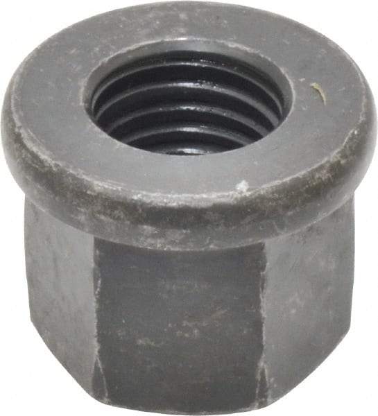 Gibraltar - M16, 31mm Flange Diam, 24mm High, 24mm Across Flats, Flange Nut - Grade 10 Steel, Black Phosphate Finish, 5" Flange Height, DIN 6331 - USA Tool & Supply