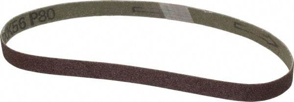 Tru-Maxx - 1/2" Wide x 18" OAL, 80 Grit, Aluminum Oxide Abrasive Belt - Aluminum Oxide, Medium, Coated - USA Tool & Supply