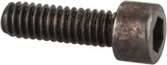 Made in USA - #1-72 UNF Hex Socket Drive, Socket Cap Screw - Alloy Steel, Black Oxide Finish, Fully Threaded, 1/4" Length Under Head - USA Tool & Supply