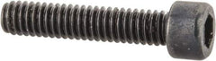 Made in USA - #1-72 UNF Hex Socket Drive, Socket Cap Screw - Alloy Steel, Black Oxide Finish, Fully Threaded, 3/8" Length Under Head - USA Tool & Supply