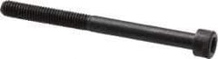 Made in USA - #10-32 UNF Hex Socket Drive, Socket Cap Screw - Alloy Steel, Black Oxide Finish, Partially Threaded, 2-1/4" Length Under Head - USA Tool & Supply