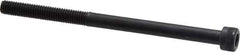 Made in USA - #10-32 UNF Hex Socket Drive, Socket Cap Screw - Alloy Steel, Black Oxide Finish, Partially Threaded, 3" Length Under Head - USA Tool & Supply