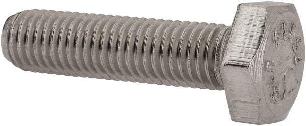 Value Collection - 1/4-28 UNF, 1" Length Under Head Hex Head Cap Screw - Fully Threaded, Grade 316 Stainless Steel, Uncoated, 7/16" Hex - USA Tool & Supply