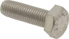 Value Collection - 5/16-24 UNF, 1" Length Under Head Hex Head Cap Screw - Fully Threaded, Grade 316 Stainless Steel, Uncoated, 1/2" Hex - USA Tool & Supply