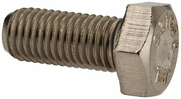 Value Collection - 5/16-24 UNF, 3/4" Length Under Head Hex Head Cap Screw - Fully Threaded, Grade 316 Stainless Steel, Uncoated, 1/2" Hex - USA Tool & Supply