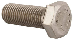 Value Collection - 3/8-24 UNF, 1" Length Under Head Hex Head Cap Screw - Fully Threaded, Grade 316 Stainless Steel, Uncoated, 9/16" Hex - USA Tool & Supply