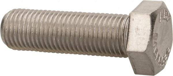 Value Collection - 3/8-24 UNF, 1-1/4" Length Under Head Hex Head Cap Screw - Fully Threaded, Grade 316 Stainless Steel, Uncoated, 9/16" Hex - USA Tool & Supply