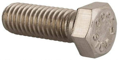 Value Collection - 7/16-14 UNC, 1-1/4" Length Under Head Hex Head Cap Screw - Fully Threaded, Grade 316 Stainless Steel, Uncoated, 5/8" Hex - USA Tool & Supply