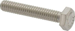 Value Collection - 1/4-20 UNC, 1-1/2" Length Under Head Hex Head Cap Screw - Fully Threaded, Grade 316 Stainless Steel, Uncoated, 7/16" Hex - USA Tool & Supply