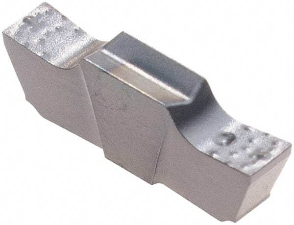 Iscar - 196010GEPI Grade IC908, 1.96mm Cutting Width Carbide Grooving Insert - 0.5mm Max Depth of Cut, Neutral, 0.1mm Corner Radius, TiAlN Finish - USA Tool & Supply