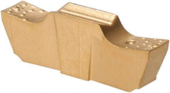 Iscar - 200010GEPI Grade IC528, 2mm Cutting Width Carbide Grooving Insert - 9mm Max Depth of Cut, Neutral, 0.1mm Corner Radius, TiCN/TiN Finish - USA Tool & Supply