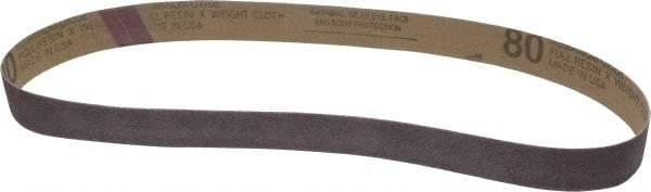 Tru-Maxx - 1" Wide x 30" OAL, 80 Grit, Aluminum Oxide Abrasive Belt - Aluminum Oxide, Medium, Coated - USA Tool & Supply