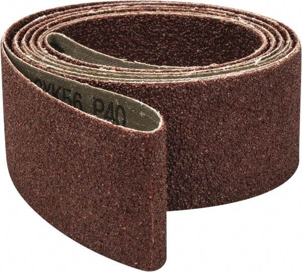 Tru-Maxx - 2" Wide x 132" OAL, 40 Grit, Aluminum Oxide Abrasive Belt - Aluminum Oxide, Coarse, Coated - USA Tool & Supply