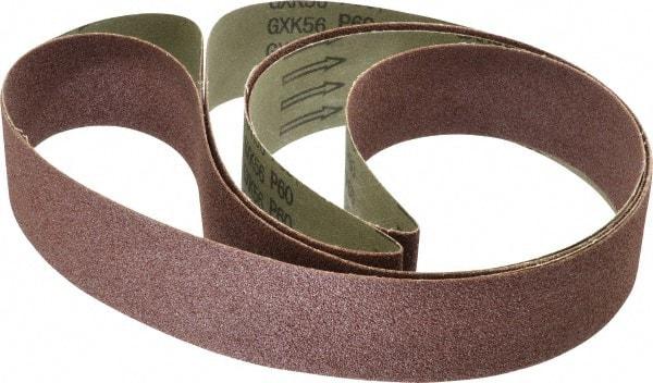 Tru-Maxx - 2" Wide x 132" OAL, 60 Grit, Aluminum Oxide Abrasive Belt - Aluminum Oxide, Medium, Coated - USA Tool & Supply