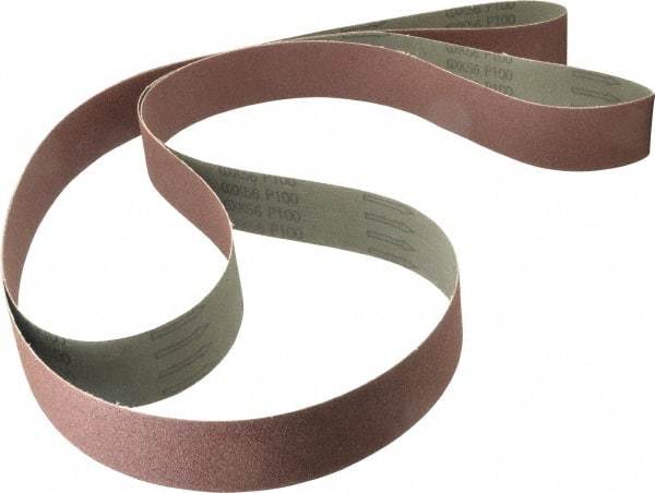 Tru-Maxx - 2" Wide x 132" OAL, 100 Grit, Aluminum Oxide Abrasive Belt - Aluminum Oxide, Fine, Coated - USA Tool & Supply