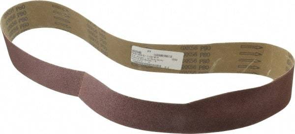 Tru-Maxx - 2-1/2" Wide x 48" OAL, 80 Grit, Aluminum Oxide Abrasive Belt - Aluminum Oxide, Medium, Coated - USA Tool & Supply