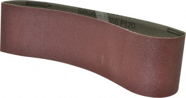 Tru-Maxx - 3" Wide x 24" OAL, 120 Grit, Aluminum Oxide Abrasive Belt - Aluminum Oxide, Fine, Coated - USA Tool & Supply