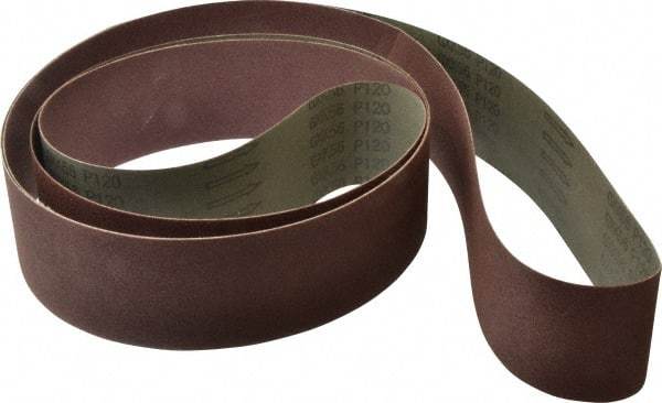 Tru-Maxx - 3" Wide x 132" OAL, 120 Grit, Aluminum Oxide Abrasive Belt - Aluminum Oxide, Fine, Coated - USA Tool & Supply