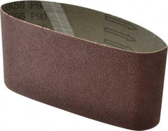 Tru-Maxx - 3-1/2" Wide x 15-1/2" OAL, 80 Grit, Aluminum Oxide Abrasive Belt - Aluminum Oxide, Medium, Coated - USA Tool & Supply