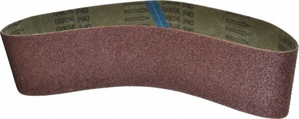 Tru-Maxx - 4" Wide x 36" OAL, 40 Grit, Aluminum Oxide Abrasive Belt - Aluminum Oxide, Coarse, Coated - USA Tool & Supply