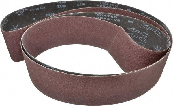 Tru-Maxx - 4" Wide x 132" OAL, 80 Grit, Aluminum Oxide Abrasive Belt - Aluminum Oxide, Medium, Coated - USA Tool & Supply