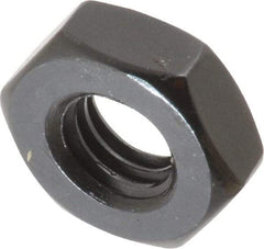 Gibraltar - 3/8-16 UNC Alloy Steel Right Hand Heavy Hex Jam Nut - 11/16" Across Flats, 15/64" High, Black Oxide Finish - USA Tool & Supply