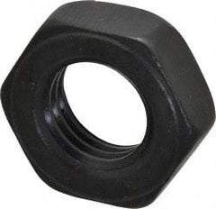 Gibraltar - 1-8 UNC Alloy Steel Right Hand Heavy Hex Jam Nut - 1-5/8" Across Flats, 35/64" High, Black Oxide Finish - USA Tool & Supply