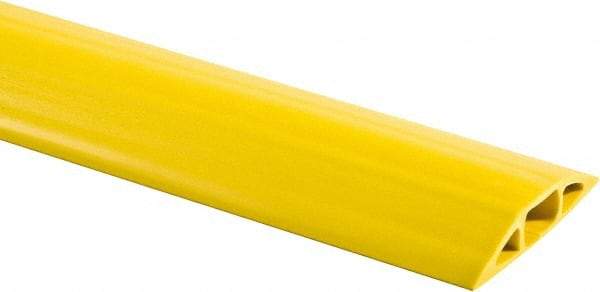 Hubbell Wiring Device-Kellems - 1 Channel, 10 Ft Long, 7.9mm Max Compatible Cable Diam, Yellow PVC On Floor Cable Cover - 2-3/4" Overall Width x 13.5mm Overall Height, 15.2mm Channel Width x 7.9mm Channel Height - USA Tool & Supply