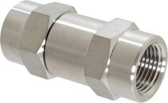 Ham-Let - 3/8" Stainless Steel Check Valve - Inline, FNPT x FNPT, 3,000 WOG - USA Tool & Supply