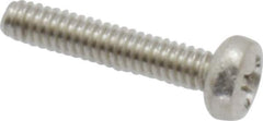 Value Collection - M2x0.40 Metric Coarse, 10mm Length Under Head Phillips Drive Machine Screw - Pan Head, Grade 18-8 & A2 Stainless Steel, Uncoated, Without Washer - USA Tool & Supply