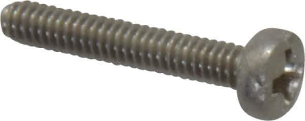 Value Collection - M2x0.40 Metric Coarse, 12mm Length Under Head Phillips Drive Machine Screw - Pan Head, Grade 18-8 & A2 Stainless Steel, Uncoated, Without Washer - USA Tool & Supply