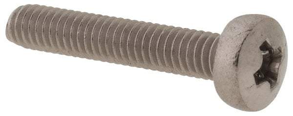 Value Collection - M2.5x0.45 Metric Coarse, 14mm Length Under Head Phillips Drive Machine Screw - Pan Head, Grade 18-8 & A2 Stainless Steel, Uncoated, Without Washer - USA Tool & Supply