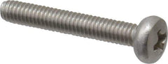 Value Collection - M2.5x0.45 Metric Coarse, 16mm Length Under Head Phillips Drive Machine Screw - Pan Head, Grade 18-8 & A2 Stainless Steel, Uncoated, Without Washer - USA Tool & Supply