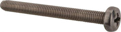 Value Collection - M5x0.80 Metric Coarse, 50mm Length Under Head Phillips Drive Machine Screw - Pan Head, Grade 18-8 & A2 Stainless Steel, Uncoated, Without Washer - USA Tool & Supply