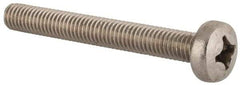 Value Collection - M6x1.00 Metric Coarse, 50mm Length Under Head Phillips Drive Machine Screw - Pan Head, Grade 18-8 & A2 Stainless Steel, Uncoated, Without Washer - USA Tool & Supply