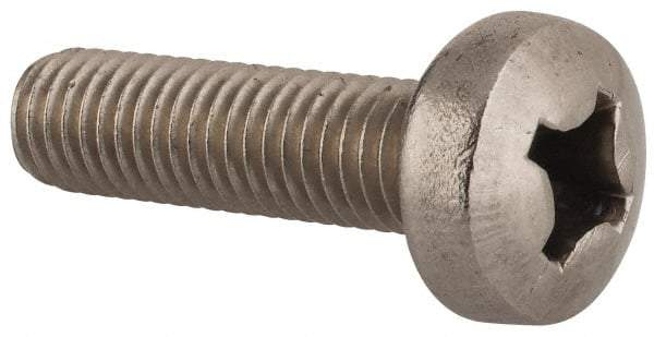 Value Collection - M8x1.25 Metric Coarse, 30mm Length Under Head Phillips Drive Machine Screw - Pan Head, Grade 18-8 & A2 Stainless Steel, Uncoated, Without Washer - USA Tool & Supply