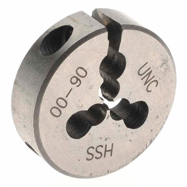 Gyros Precision Tools - #00-90 UNS High Speed Steel Round Adjustable Die - USA Tool & Supply