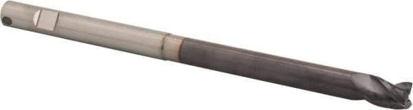 Niagara Cutter - 3/8", 3 Flute, Single End, Solid Carbide, 0.02" Corner Radius End Mill - 6" OAL, 35° Helix, Right Hand Flute, 1/2" LOC, Right Hand Cut, 3-3/8" Extended Reach - USA Tool & Supply