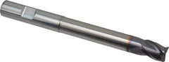 Niagara Cutter - 1/2", 3 Flute, Single End, Solid Carbide, 0.03" Corner Radius End Mill - 5" OAL, 35° Helix, Right Hand Flute, 5/8" LOC, Right Hand Cut, 3-1/8" Extended Reach - USA Tool & Supply