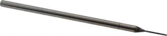 Niagara Cutter - 1/32", 4 Flute, Single End, Solid Carbide, 0.005" Corner Radius End Mill - 3" OAL, 30° Helix, Right Hand Flute, 3/32" LOC, Right Hand Cut, 3/8" Extended Reach - USA Tool & Supply