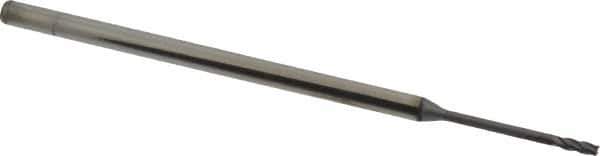 Niagara Cutter - 1/16", 4 Flute, Single End, Solid Carbide, 0.01" Corner Radius End Mill - 3" OAL, 30° Helix, Right Hand Flute, 3/16" LOC, Right Hand Cut, 3/4" Extended Reach - USA Tool & Supply