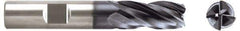 Niagara Cutter - 5/8", 4 Flute, Single End, Solid Carbide, 0.03" Corner Radius End Mill - 3" OAL, Right Hand Flute, 5/8" LOC, Right Hand Cut - USA Tool & Supply