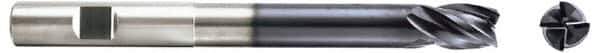 Niagara Cutter - 1/2", 4 Flute, Single End, Solid Carbide, 0.03" Corner Radius End Mill - 4" OAL, Right Hand Flute, 5/8" LOC, Right Hand Cut, 2-1/8" Extended Reach - USA Tool & Supply